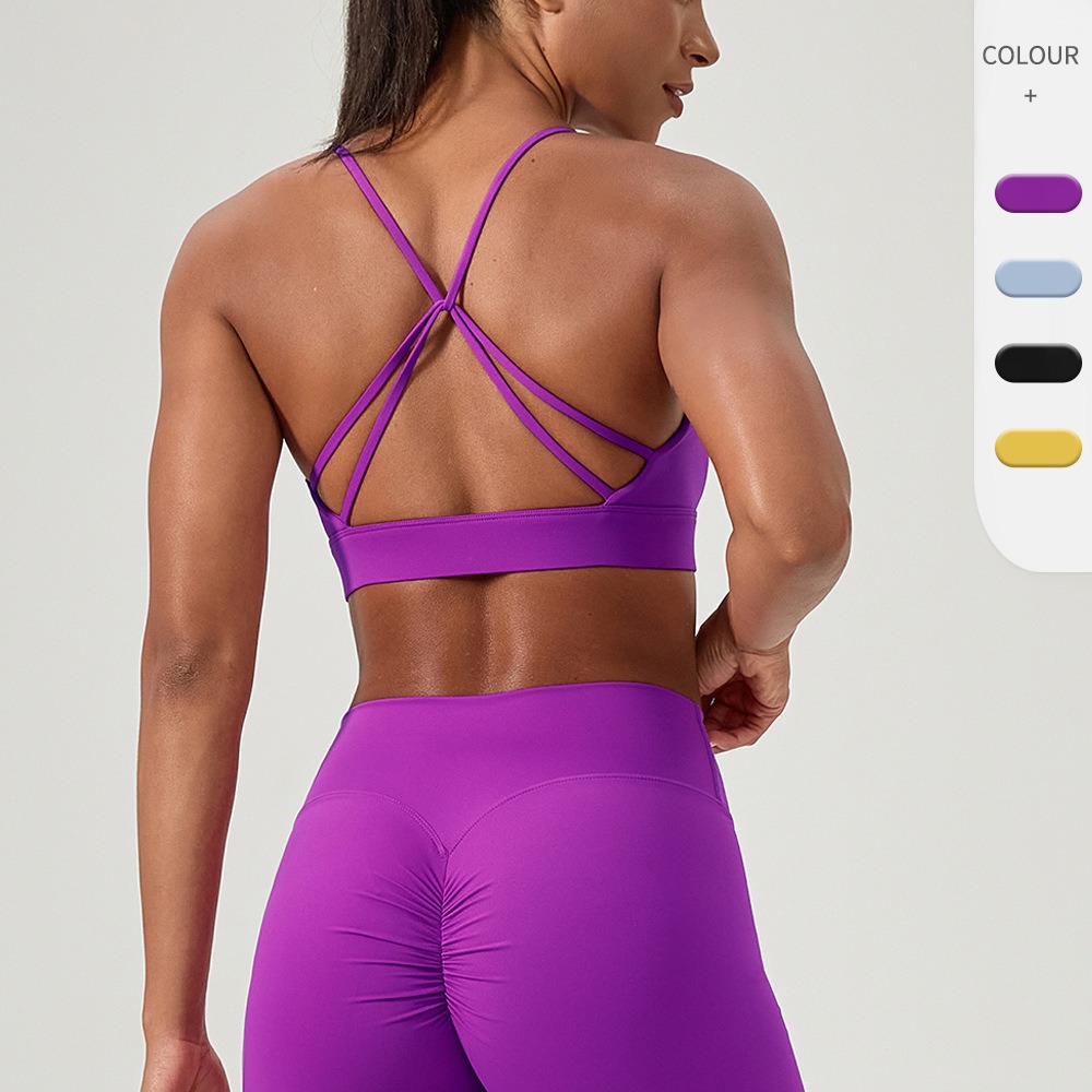 Women's Sexy Yoga Bra Cross St - Aquatic Sports Bra ulasan dan harga