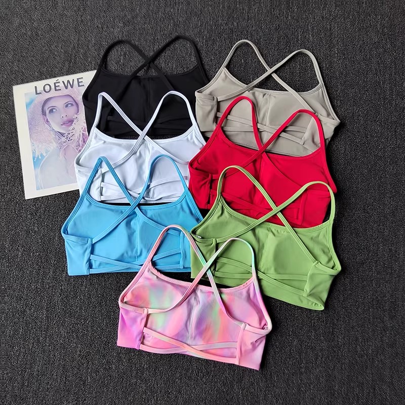 Colorful Strappy Sports Bra wi - Aquatic Sports Bra ulasan dan harga