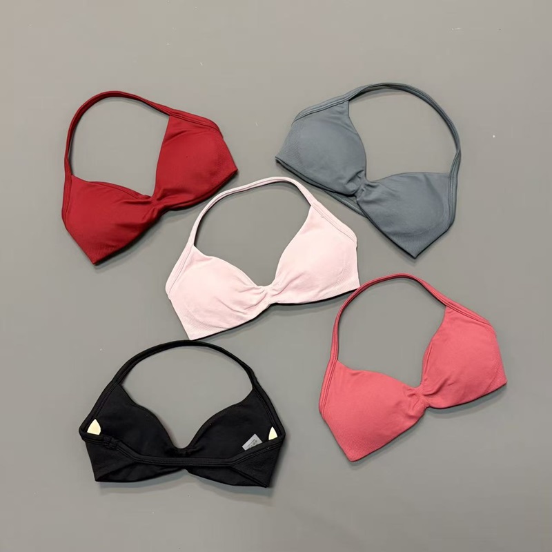 Women Halter Sports Bra V-Neck - Aquatic Sports Bra ulasan dan harga
