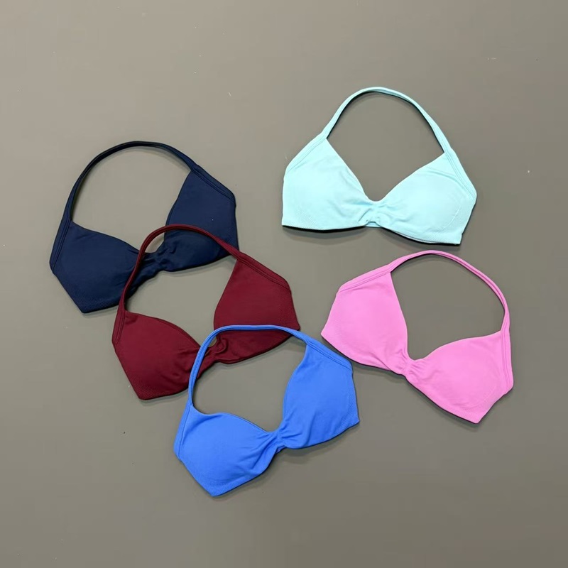 Women Halter Sports Bra V-Neck - Aquatic Sports Bra ulasan dan harga