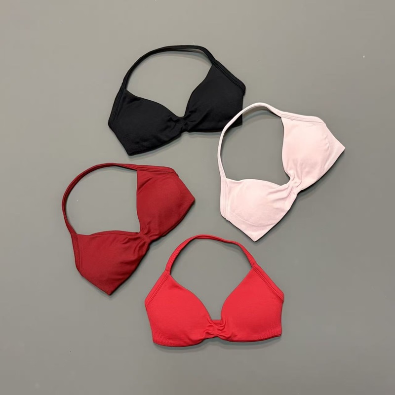 Women Halter Sports Bra V-Neck - Aquatic Sports Bra ulasan dan harga
