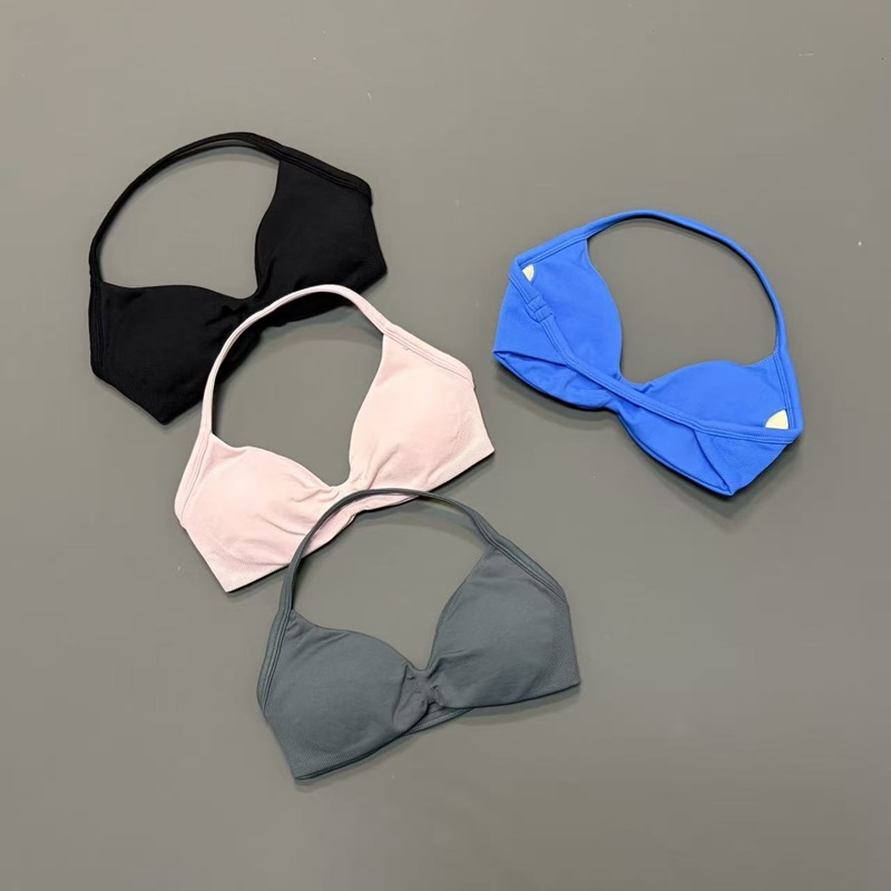 Women Halter Sports Bra V-Neck - Aquatic Sports Bra ulasan dan harga