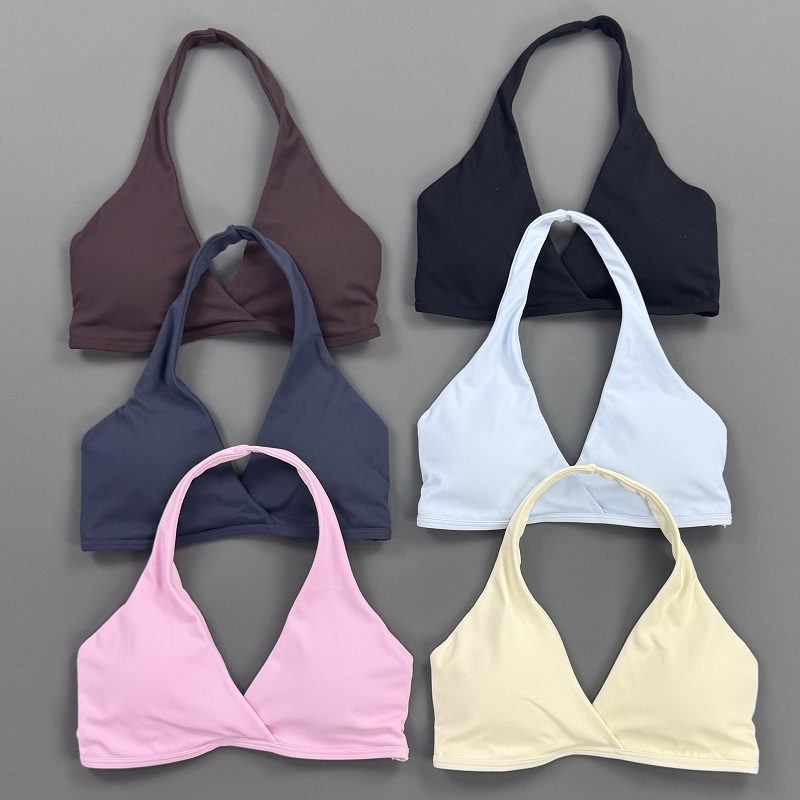 Gym Top Women Halter Neck Spor - Aquatic Sports Bra ulasan dan harga