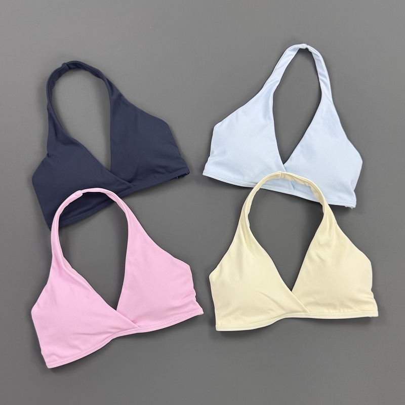 Gym Top Women Halter Neck Spor - Aquatic Sports Bra ulasan dan harga
